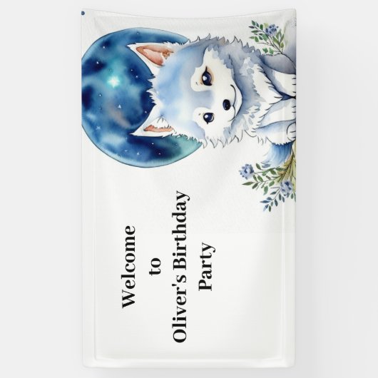 Wolf Birthday Banner (Vertikal)