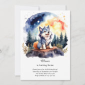 Wolf Birthday Einladung (Vorderseite)