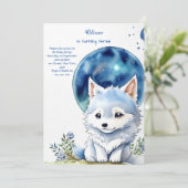 Wolf Birthday Einladung (Stehend Vorderseite)