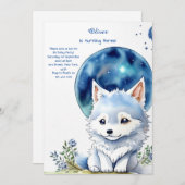 Wolf Birthday Einladung (Vorne/Hinten)