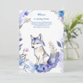 Wolf Birthday Einladung (Stehend Vorderseite)