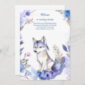 Wolf Birthday Einladung (Vorne/Hinten)