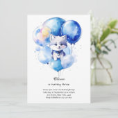 Wolf Birthday Einladung (Stehend Vorderseite)