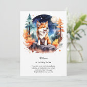 Wolf Birthday Einladung (Stehend Vorderseite)