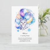 Wolf Birthday Einladung (Stehend Vorderseite)