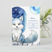 Wolf Birthday Einladung (Stehend Vorderseite)