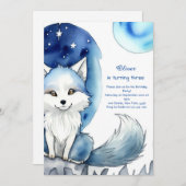 Wolf Birthday Einladung (Vorne/Hinten)