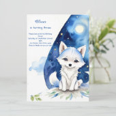 Wolf Birthday Einladung (Stehend Vorderseite)