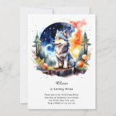 Wolf Birthday Einladung (Vorderseite)