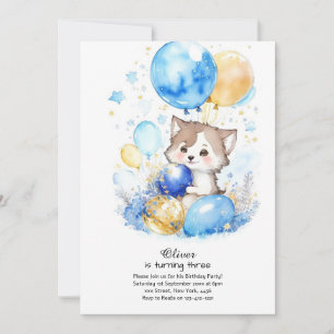 Wolf Birthday Einladung