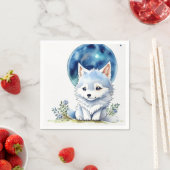 Wolf Birthday Einladung Serviette (Beispiel)