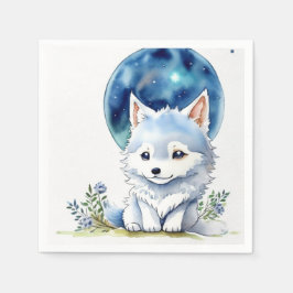 Wolf Birthday Einladung Serviette