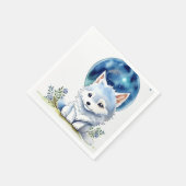 Wolf Birthday Einladung Serviette (Ecke)