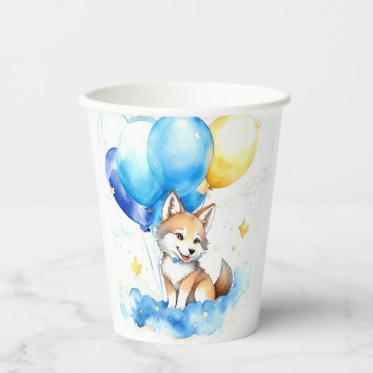 Wolf Birthday Pappbecher (Vorderseite)