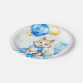 Wolf Birthday Pappteller (Schrägansicht)