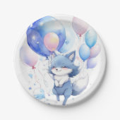 Wolf Birthday Pappteller (Vorderseite)