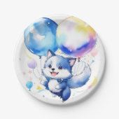 Wolf Birthday Pappteller (Vorderseite)