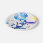 Wolf Birthday Pappteller (Schrägansicht)