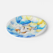 Wolf Birthday Pappteller (Schrägansicht)