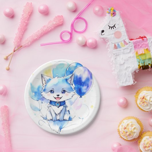 Wolf Birthday Pappteller (Party)