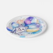 Wolf Birthday Pappteller (Schrägansicht)