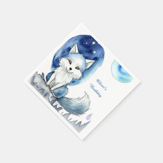 Wolf Birthday Serviette (Ecke)