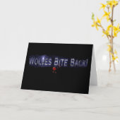 Wolf-Biss-Rückseiten-blutige Gruß-Karte Karte (Gelbe Blume)