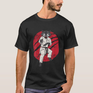 Wolf Black Belt Martial Arts Karate Taekwondo Figh T-Shirt
