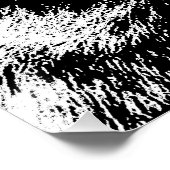 Wolf Black & White Pop Art Poster (Ecke)