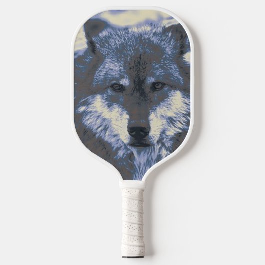 Wolf, blau pickleball schläger (Vorderseite)