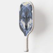 Wolf, blau pickleball schläger (Links)