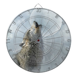 Wolf-blauer MondDartboard Dartscheibe