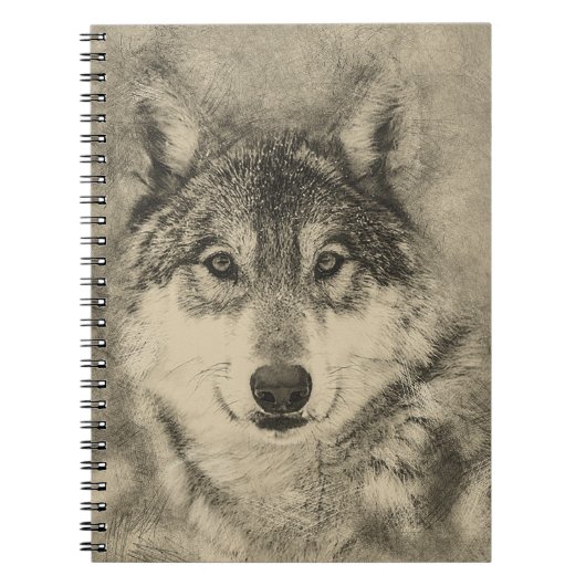 Wolf-Bleistift 16x24 Notizblock (Vorderseite)