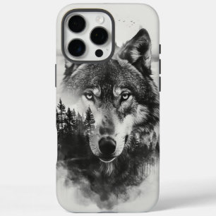 Wolf blickt durch scheußliche Wälder iPhone 16 Pro Max Hülle