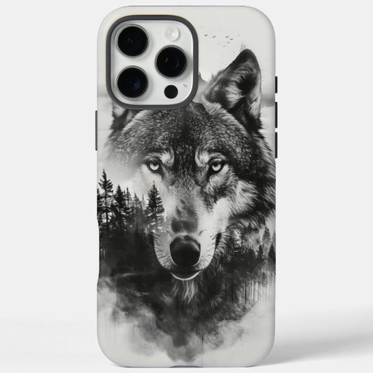 Wolf blickt durch scheußliche Wälder Case-Mate iPhone Hülle (Rückseite)