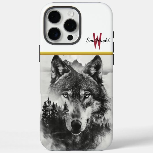 Wolf blickt durch scheußliche Wälder Case-Mate iPhone Hülle (Rückseite)