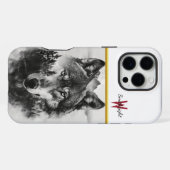 Wolf blickt durch scheußliche Wälder iPhone Hülle (Rückseite (Horizontal))