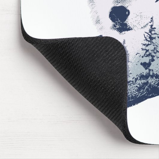 Wolf Blue Forest Grunge Mousepad (Ecke)