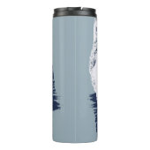 Wolf Blue Forest Grunge Thermosbecher (Rückseite)