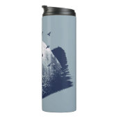 Wolf Blue Forest Grunge Thermosbecher (Nach rechts gedreht)