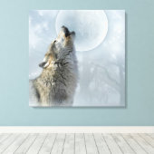 Wolf Blue Moon LEINWAND (Insitu (Holzboden))
