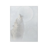 Wolf Blue Moon Notepad 8.5X11 Notizblock (Rotiert)
