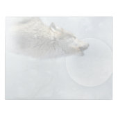 Wolf Blue Moon Notepad 8.5X11 Notizblock (Vorderseite)