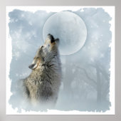 Wolf Blue Moon Poster (Vorne)