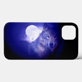 Wolf & Blue Night Case-Mate iPhone Hülle (Rückseite (Horizontal))