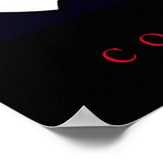 Wolf Blue Night Motivierend Courage Poster (Ecke)