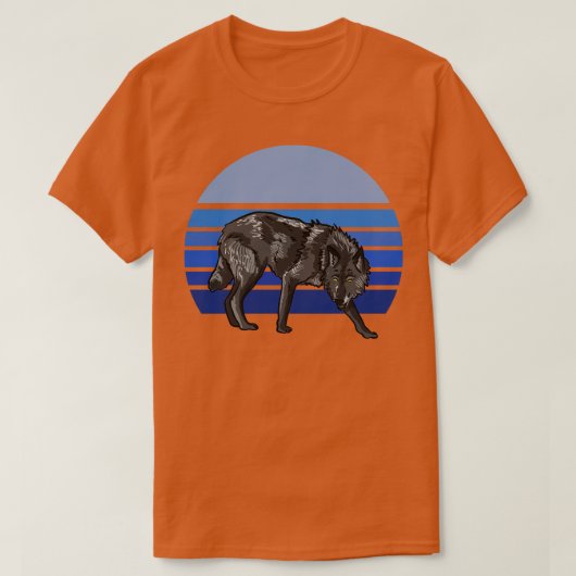 Wolf Blue Retro T-Shirt (Design vorne)