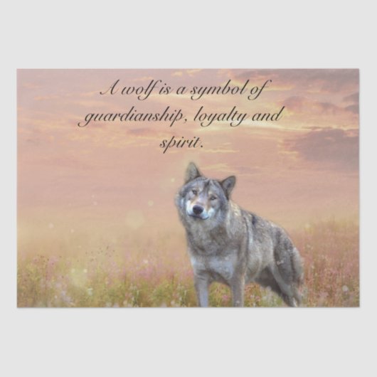 Wolf Blume Landschaft Seidenpapier (Vorderseite)