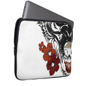 Wolf Blume Tatoo Vintag Laptopschutzhülle (Vorne Rechts)