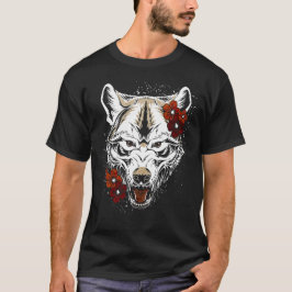 Wolf Blume Tatoo Vintag T-Shirt